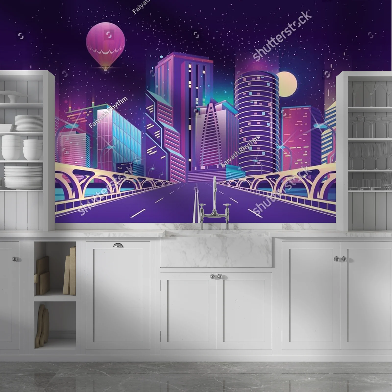 Futurystyczne miasto w neonowych barwach