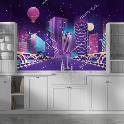 Futurystyczne miasto w neonowych barwach