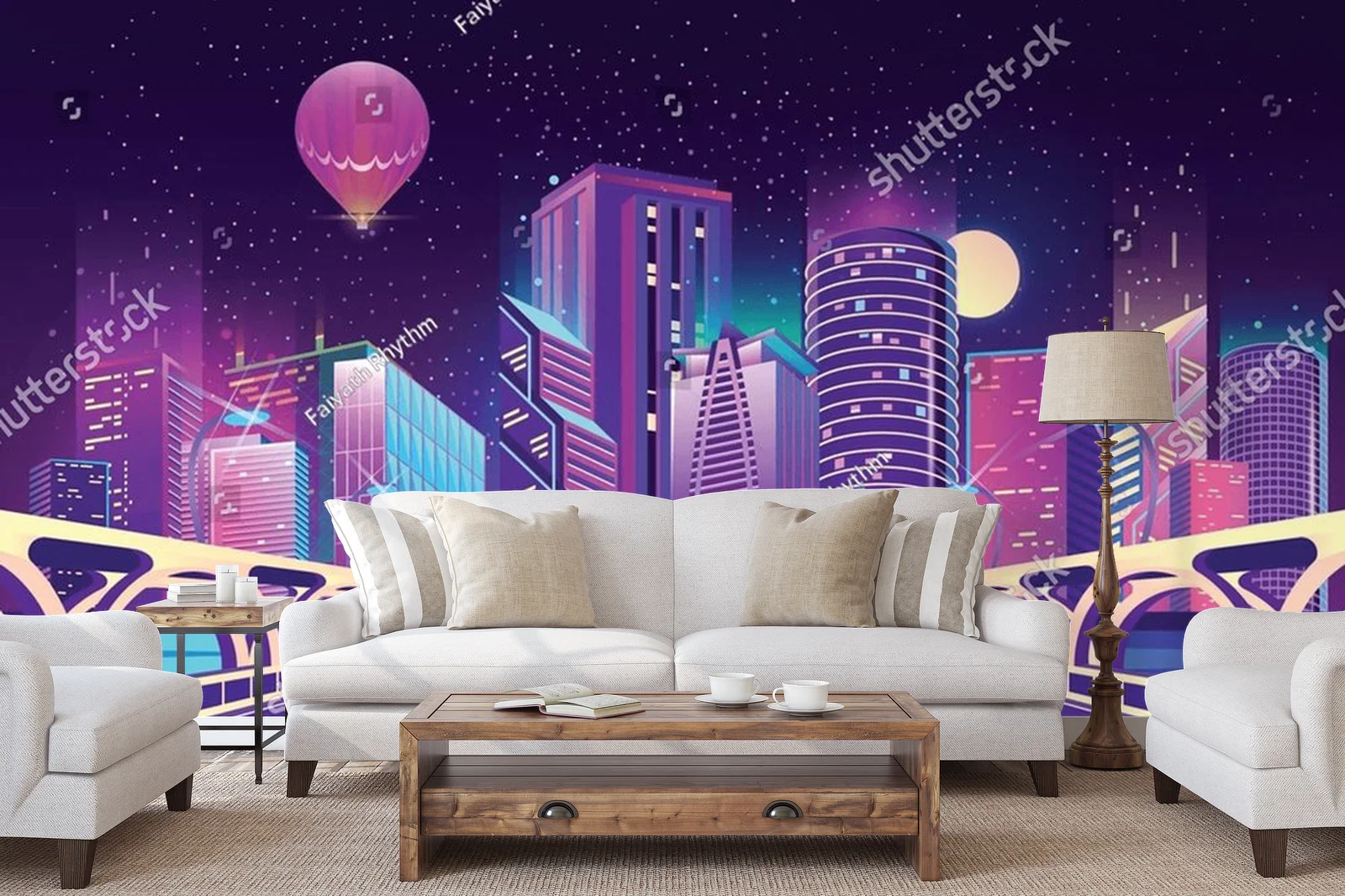 Futurystyczne miasto w neonowych barwach
