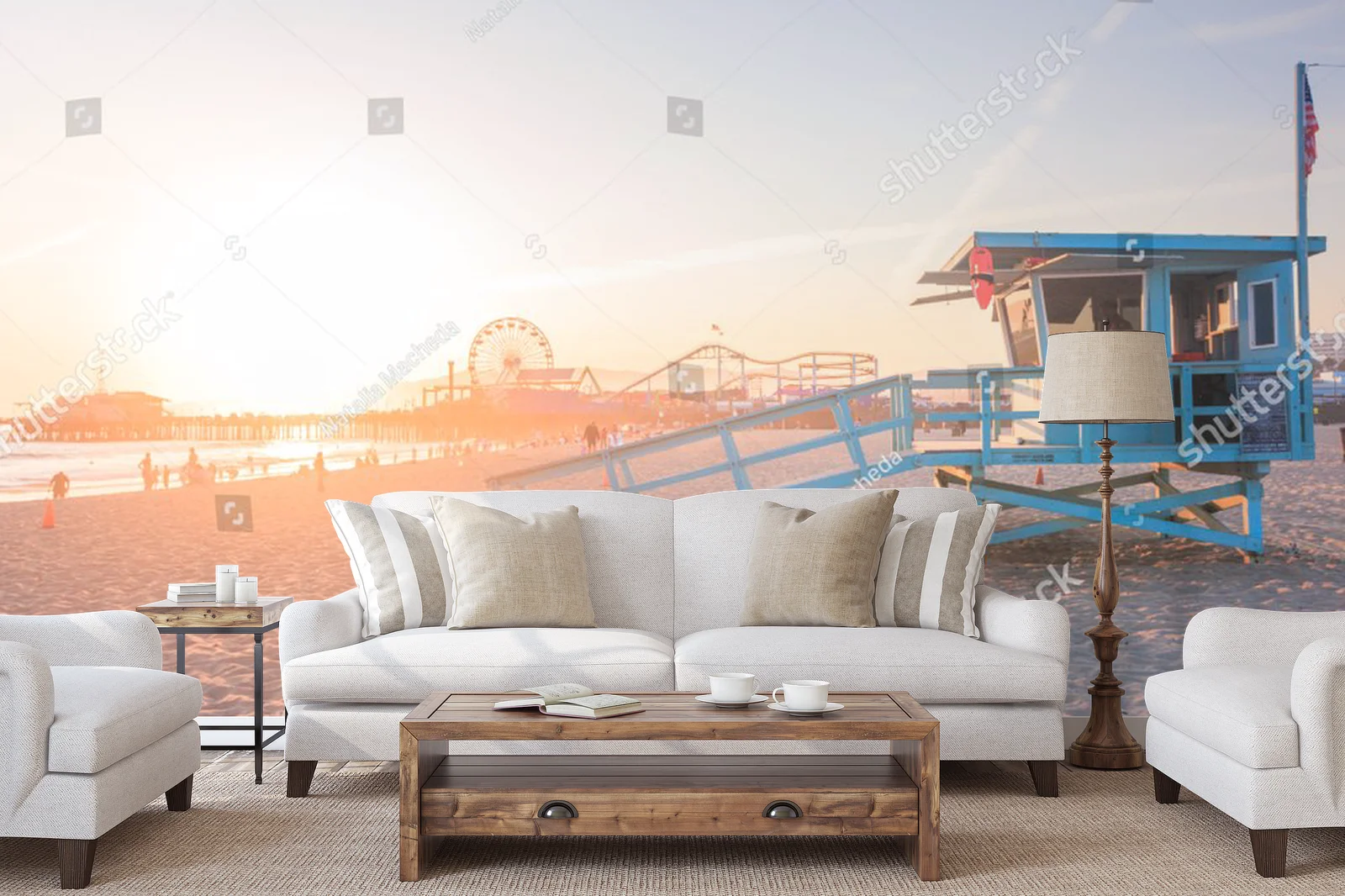 Zachwycające piękno Santa Monica o zachodzie słońca