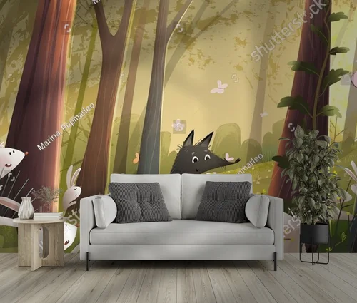 Urokliwe leśne stworzenia w magicznej scenerii