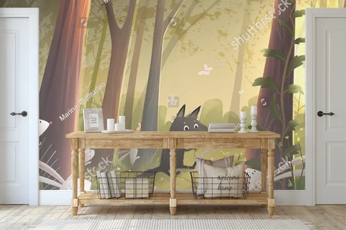 Urokliwe leśne stworzenia w magicznej scenerii