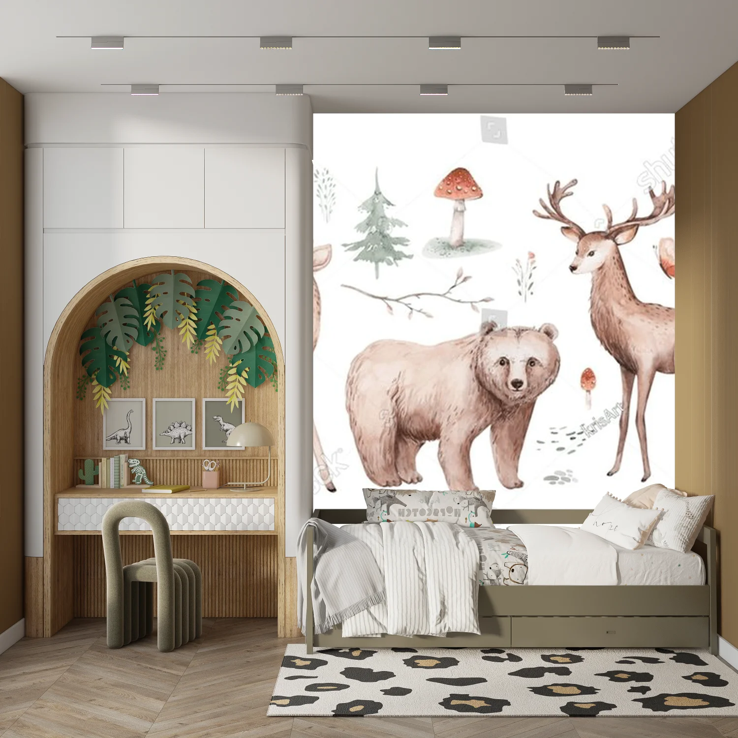 Słodkie leśne stworzenia w boho stylu