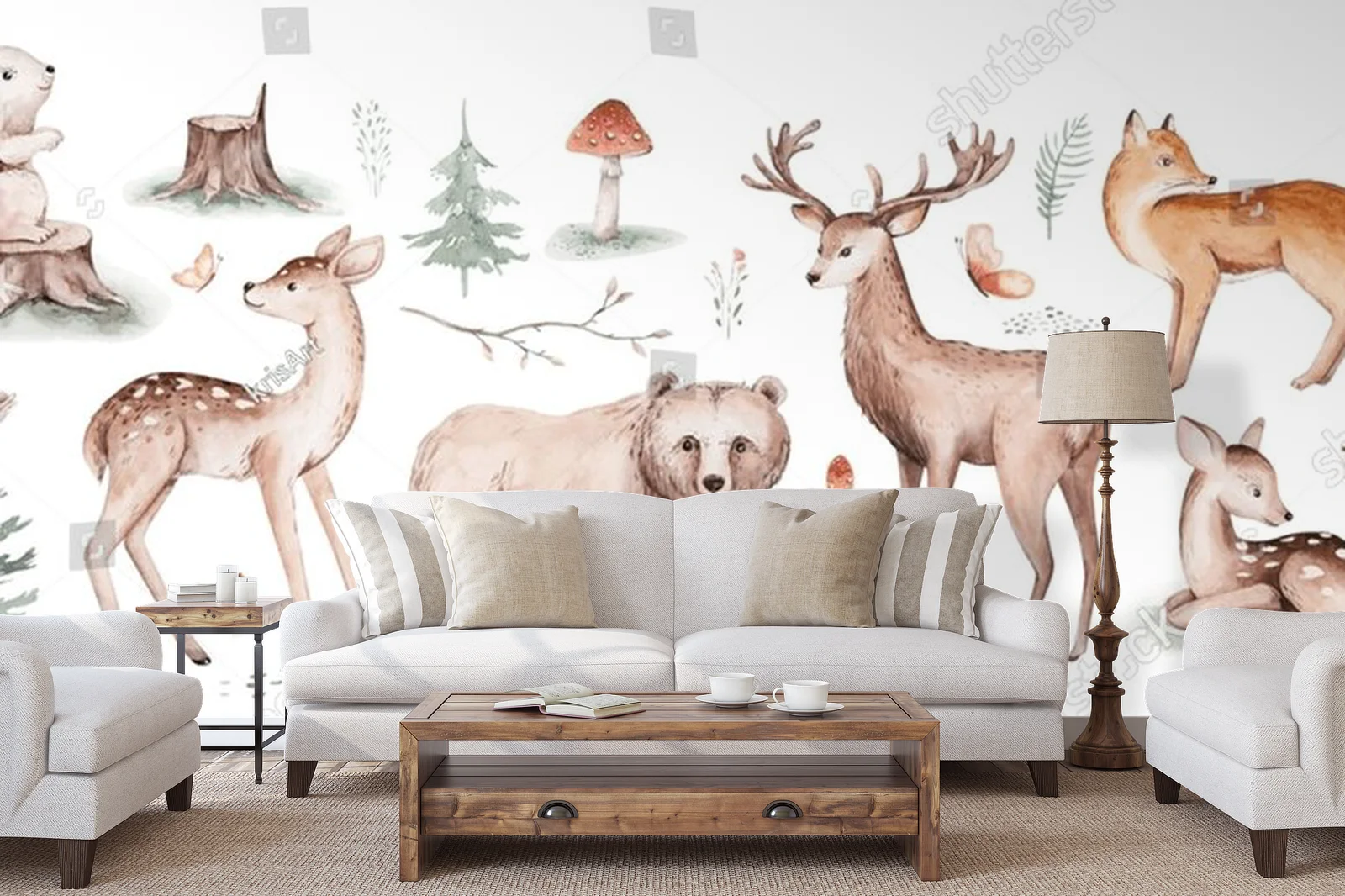 Słodkie leśne stworzenia w boho stylu