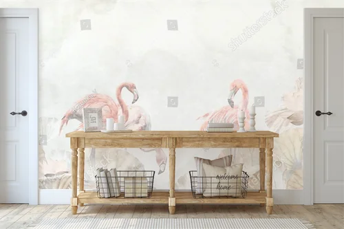 Tropikalna elegancja z flamingami i lotosami