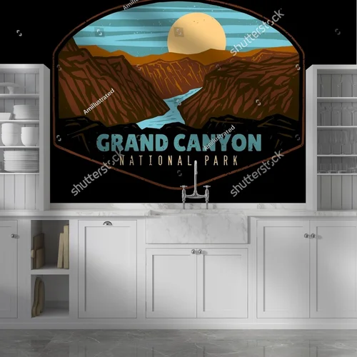 Urokliwy krajobraz Grand Canyon w głębokich barwach