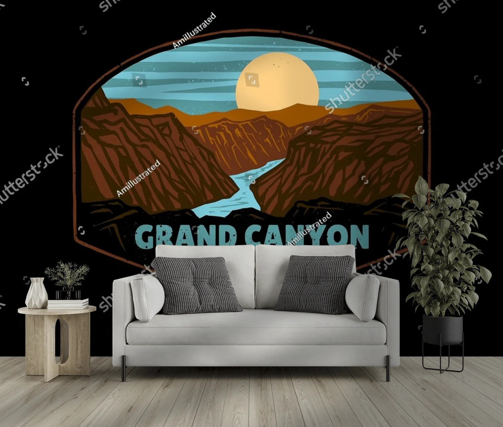Urokliwy krajobraz Grand Canyon w głębokich barwach
