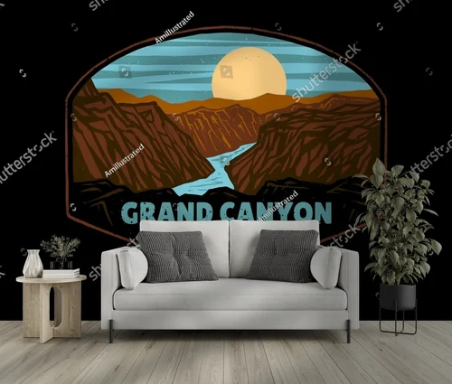 Urokliwy krajobraz Grand Canyon w głębokich barwach