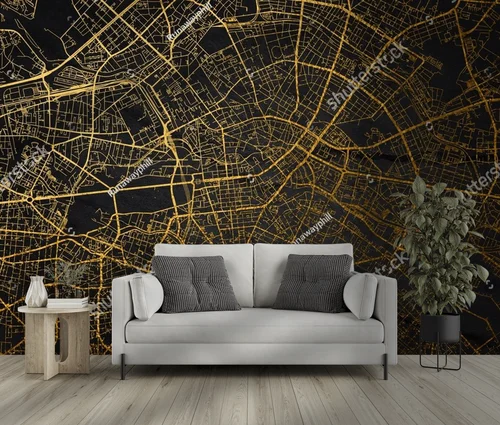 Złota mapa Hamburga w eleganckiej odsłonie
