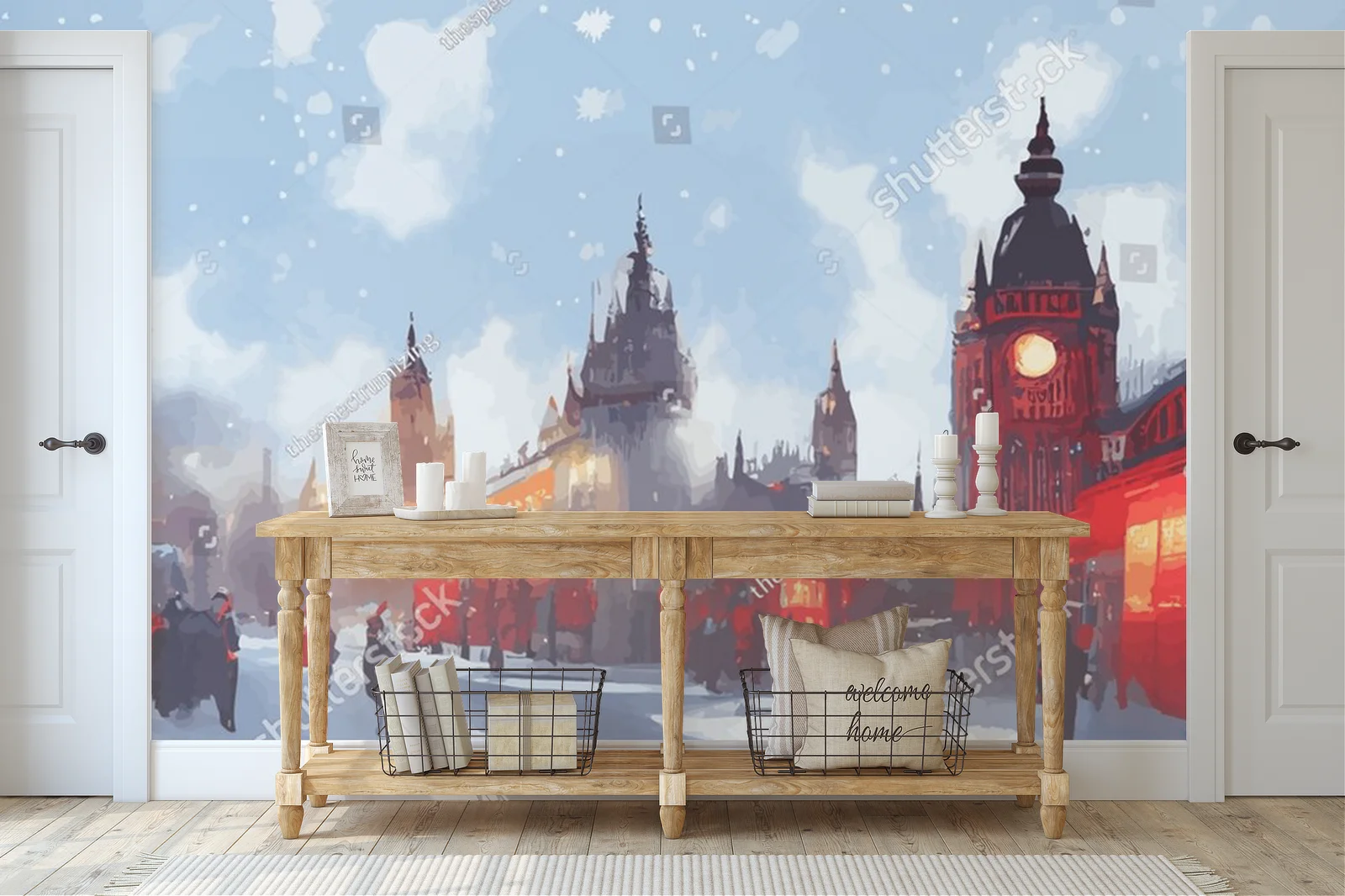 Zimowy Amsterdam: Ośnieżony Big Ben w pastelowych barwach
