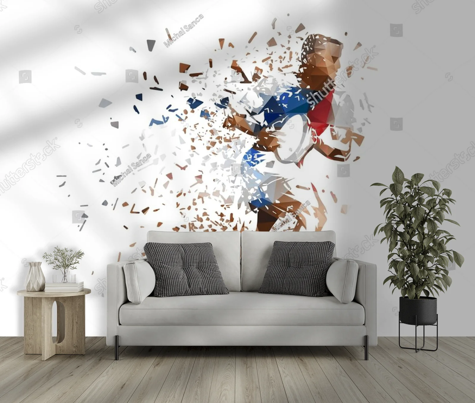 Dynamiczny sport w geometrycznej formie
