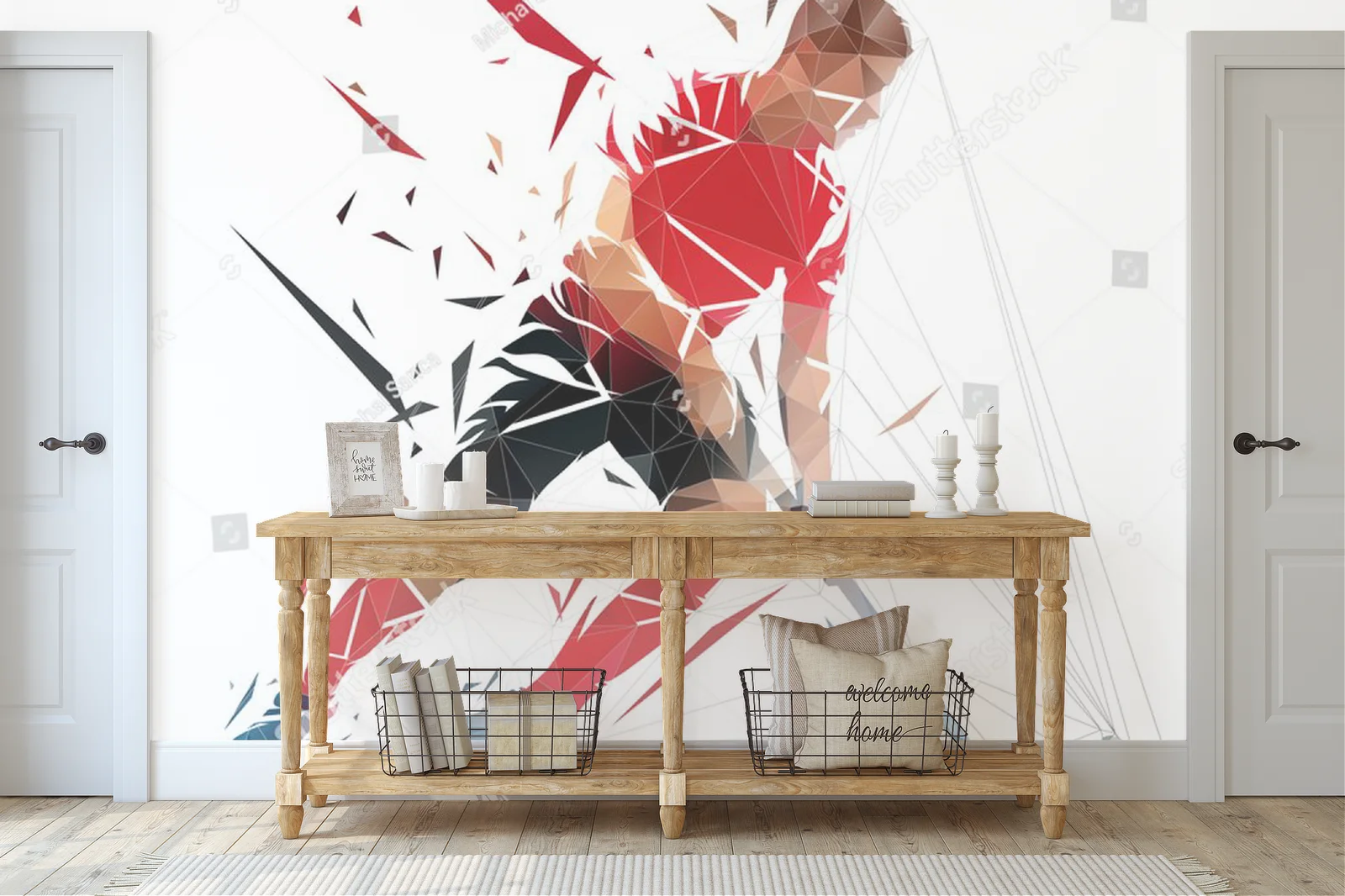 Dynamiczne geometryczne kształty w białych odcieniach