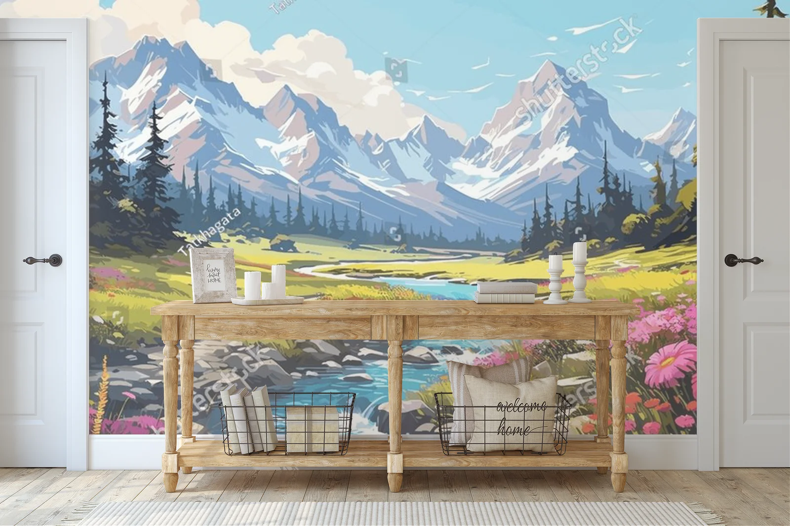 Alpejskie widoki w jasnych, pastelowych tonach