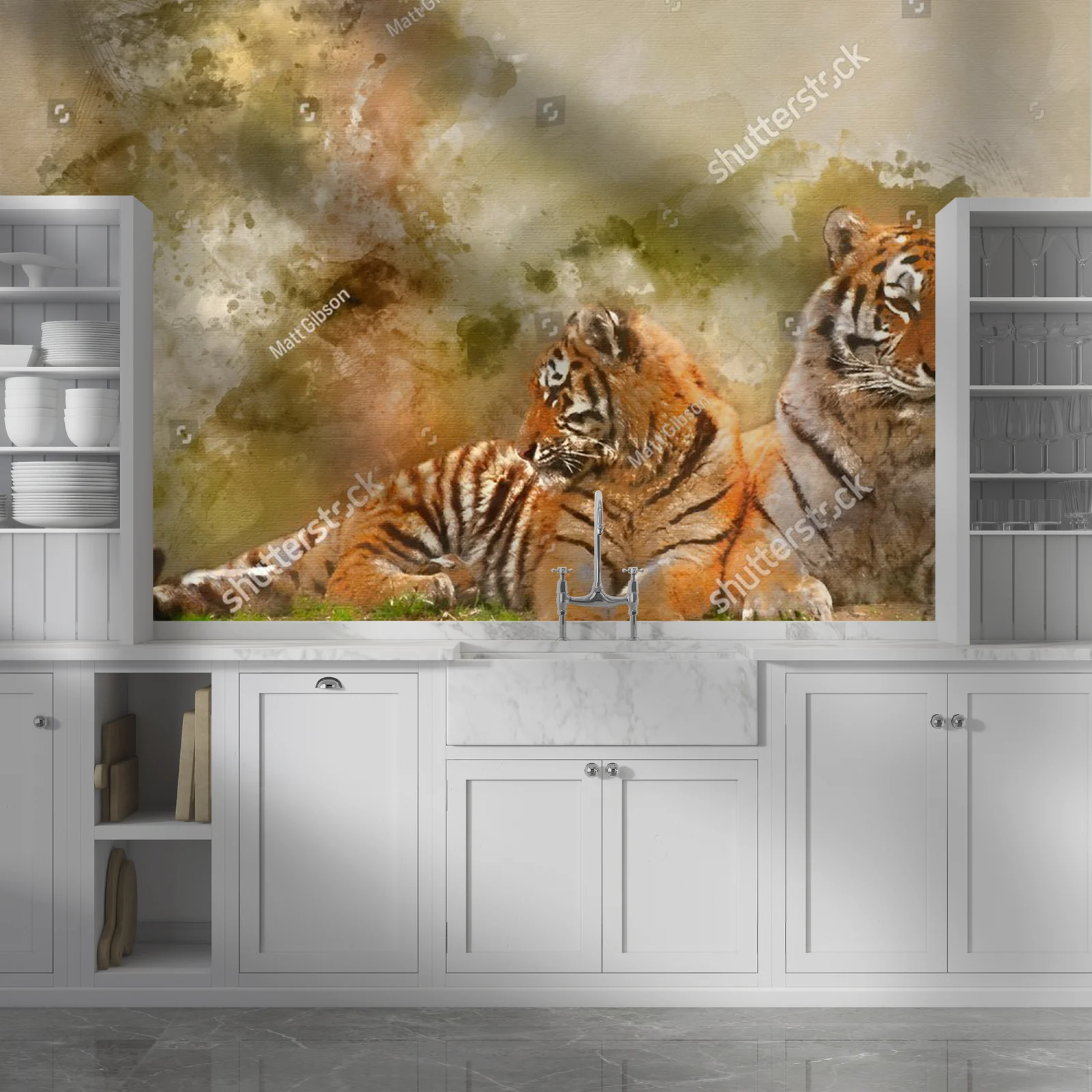 Fascynująca tigress w zmysłowej kompozycji natury