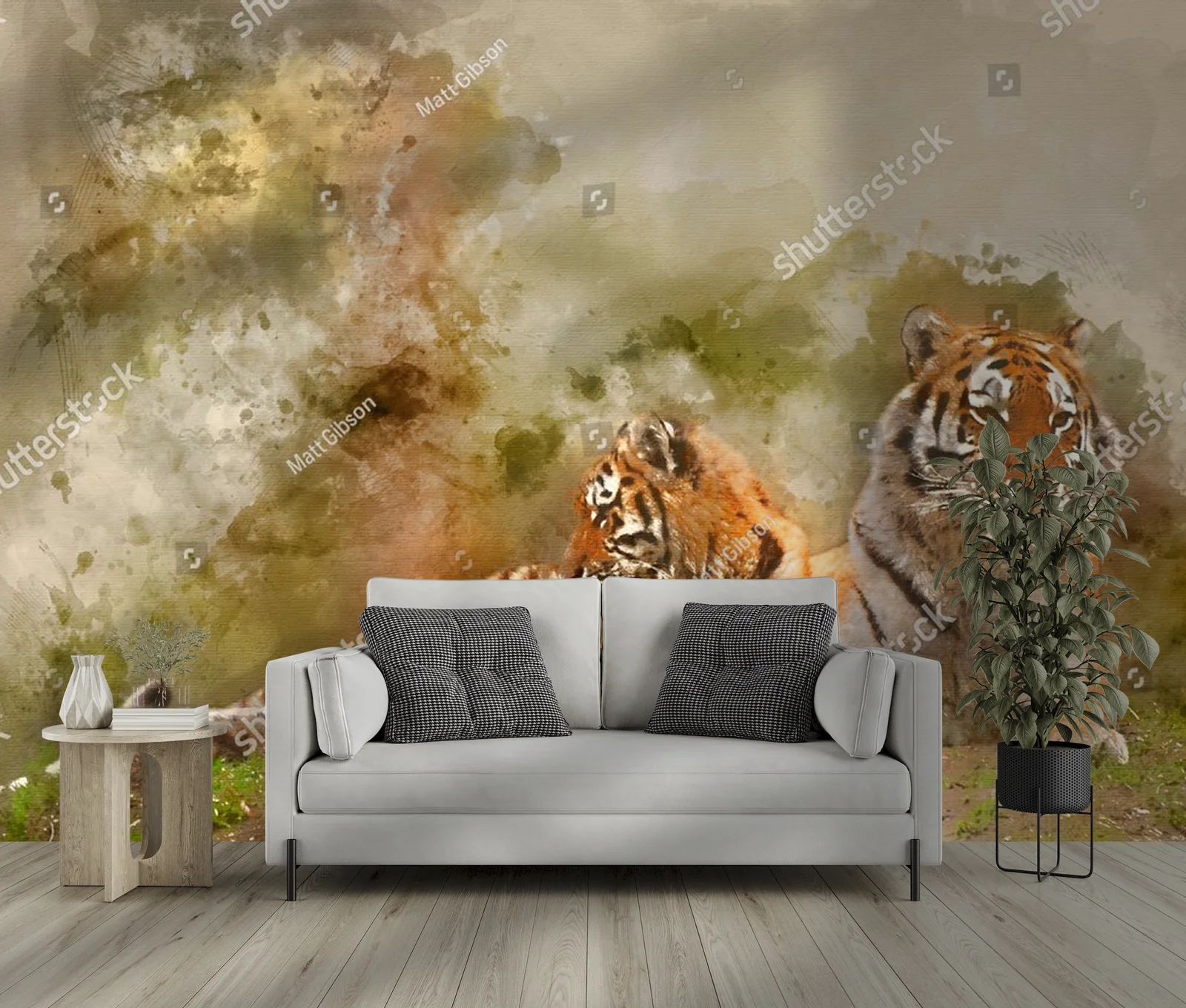 Fascynująca tigress w zmysłowej kompozycji natury