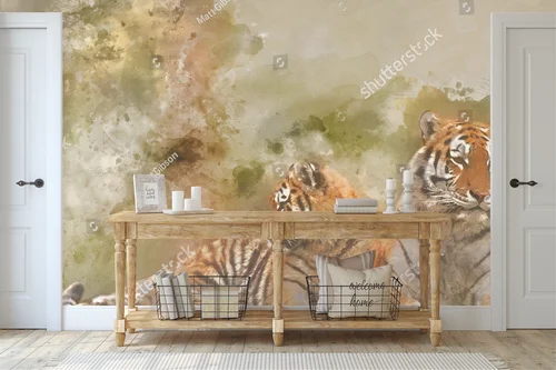 Fascynująca tigress w zmysłowej kompozycji natury
