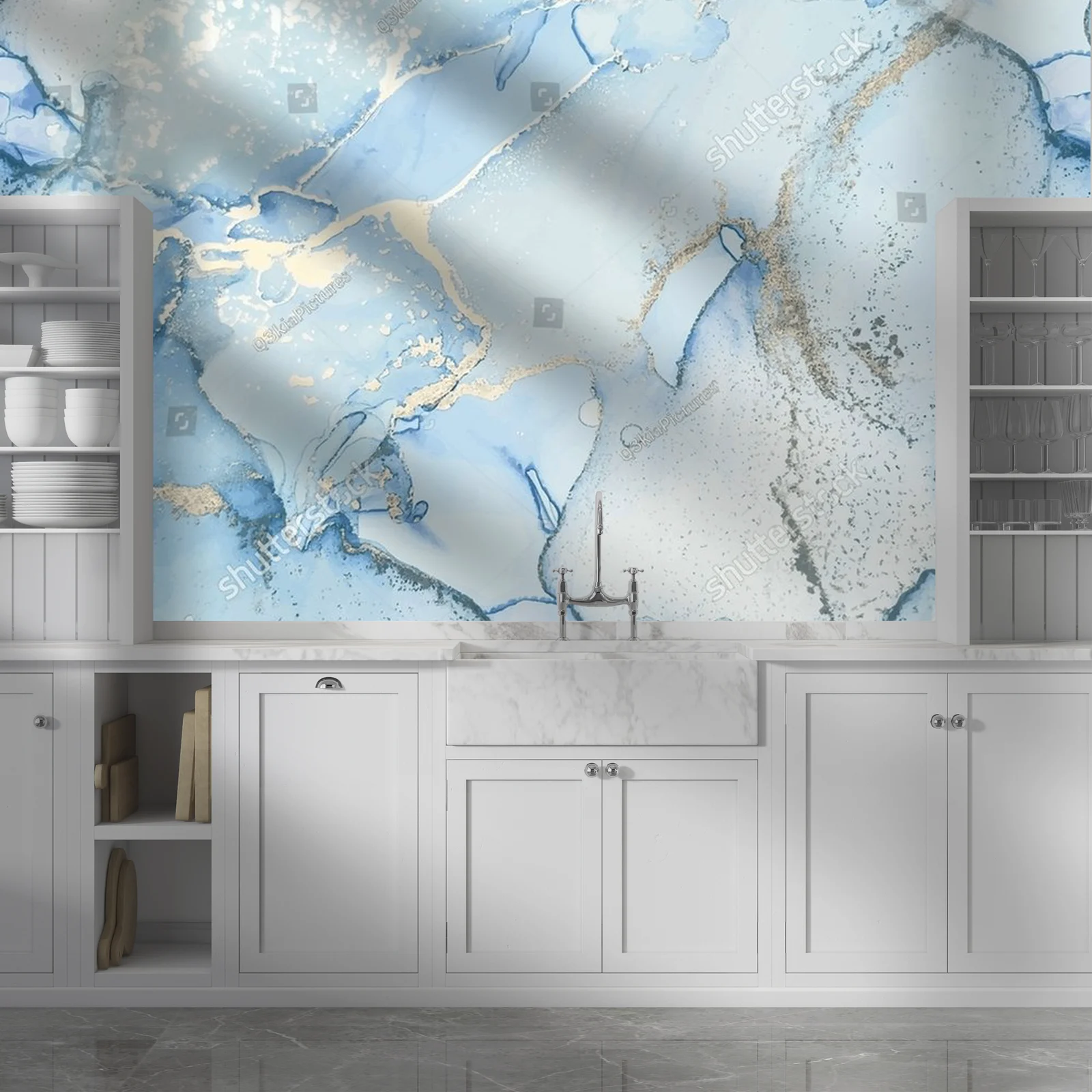 Marble Watercolor: Elegancja w Pastelowych Odcieniach