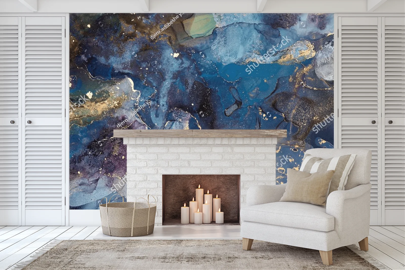 Translucent Waves: Oceanic Embrace in Shades of Blue