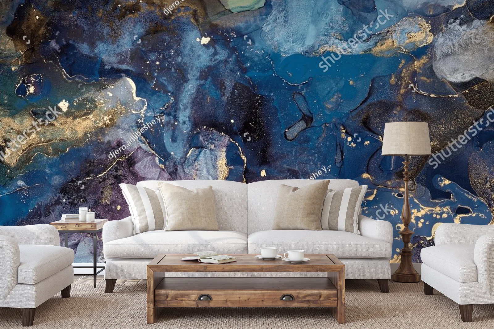 Translucent Waves: Oceanic Embrace in Shades of Blue