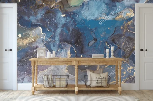 Translucent Waves: Oceanic Embrace in Shades of Blue