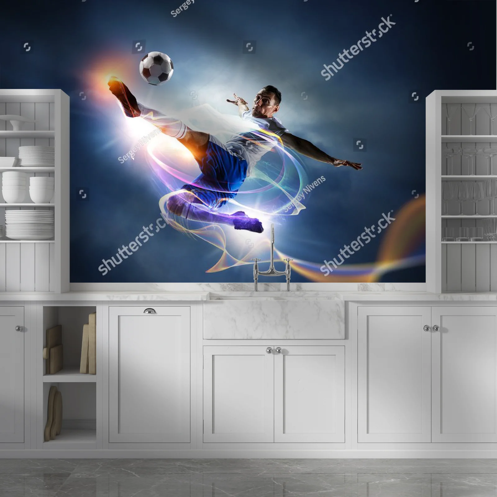 Dynamiczny futbol w olśniewających barwach stadionu