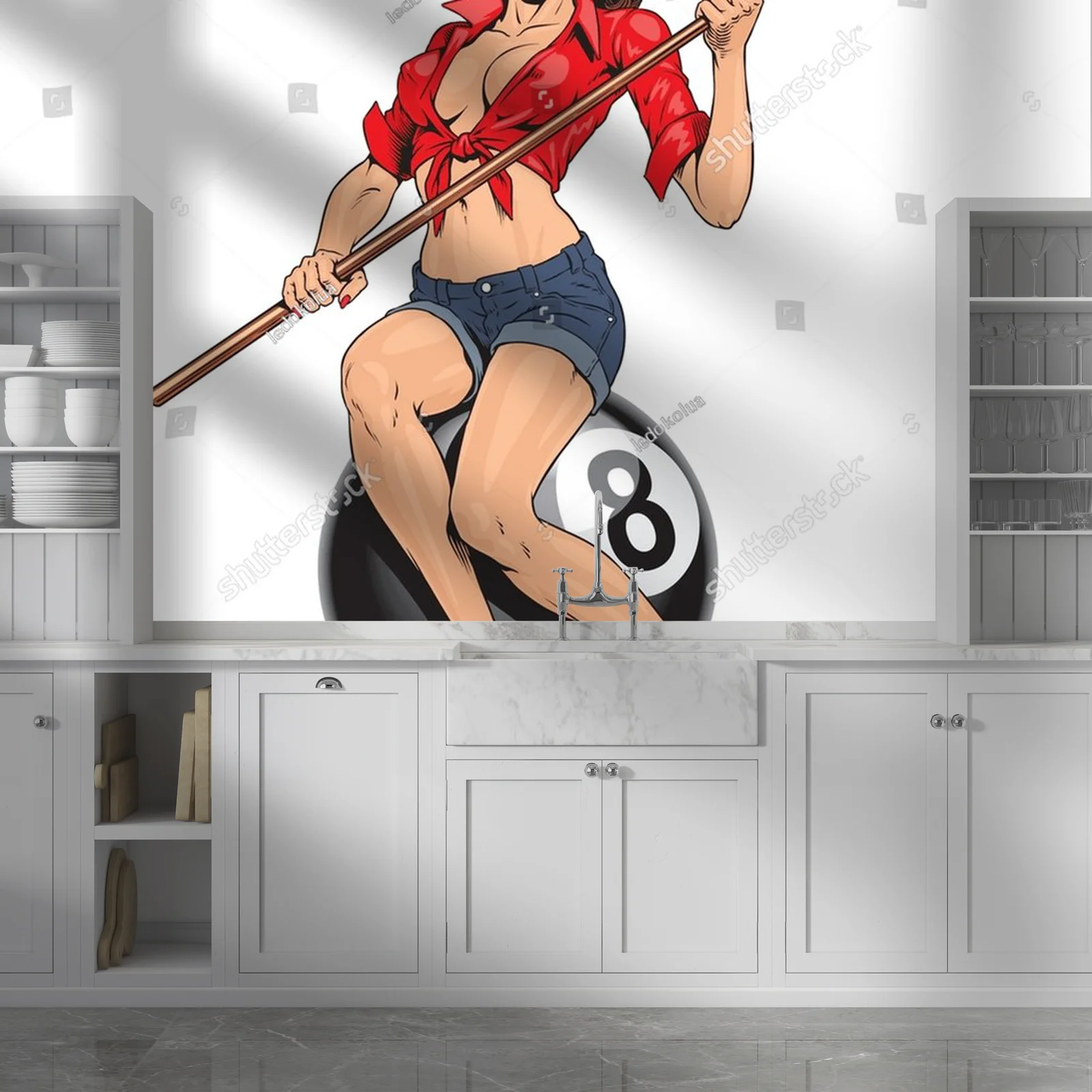 Pin Up Girl w Billiardowej Aranżacji