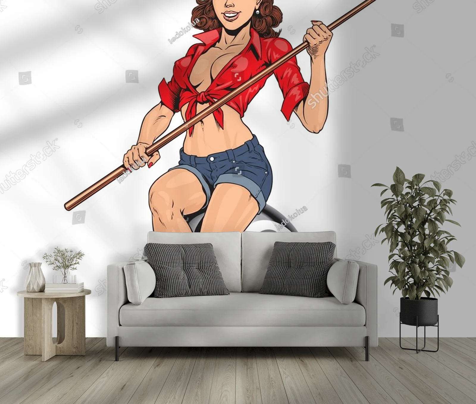Pin Up Girl w Billiardowej Aranżacji