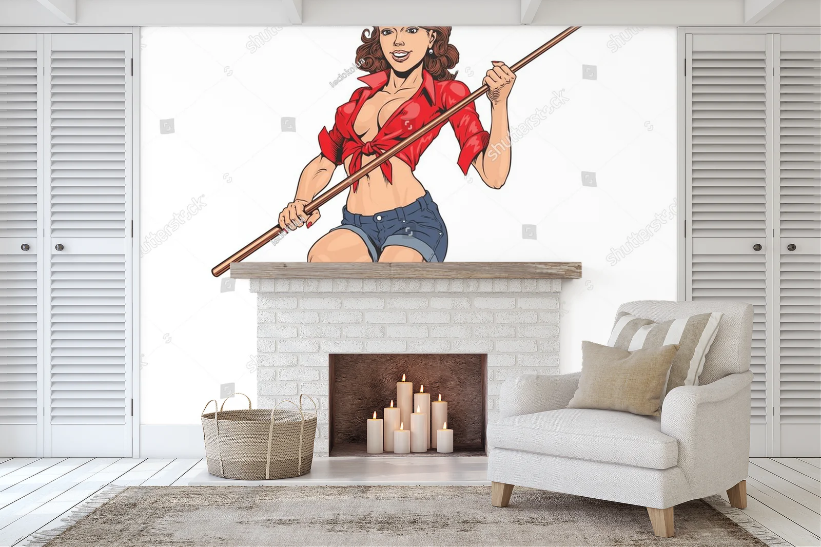 Pin Up Girl w Billiardowej Aranżacji