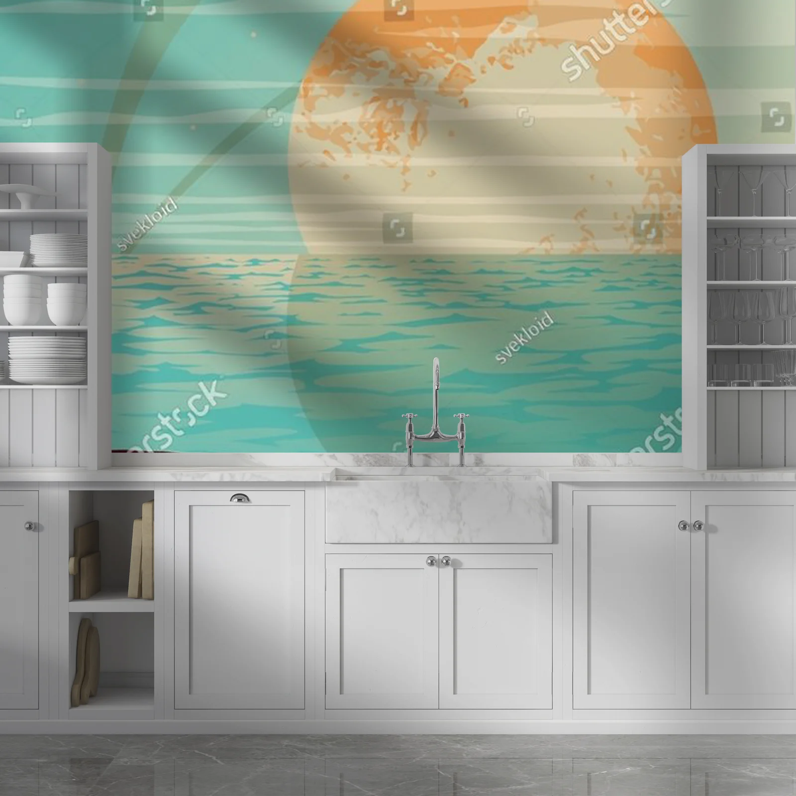 Kosmiczna panorama: ocean, piaski i nieznane planety