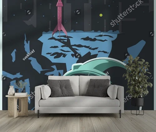 Kosmiczna podróż w stylu retro-futurystycznym