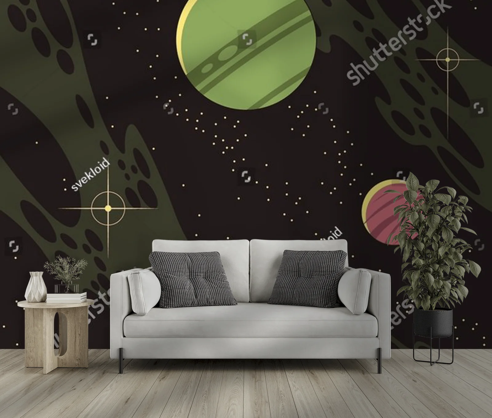 Astronomia w retro stylu: Kosmiczna kompozycja