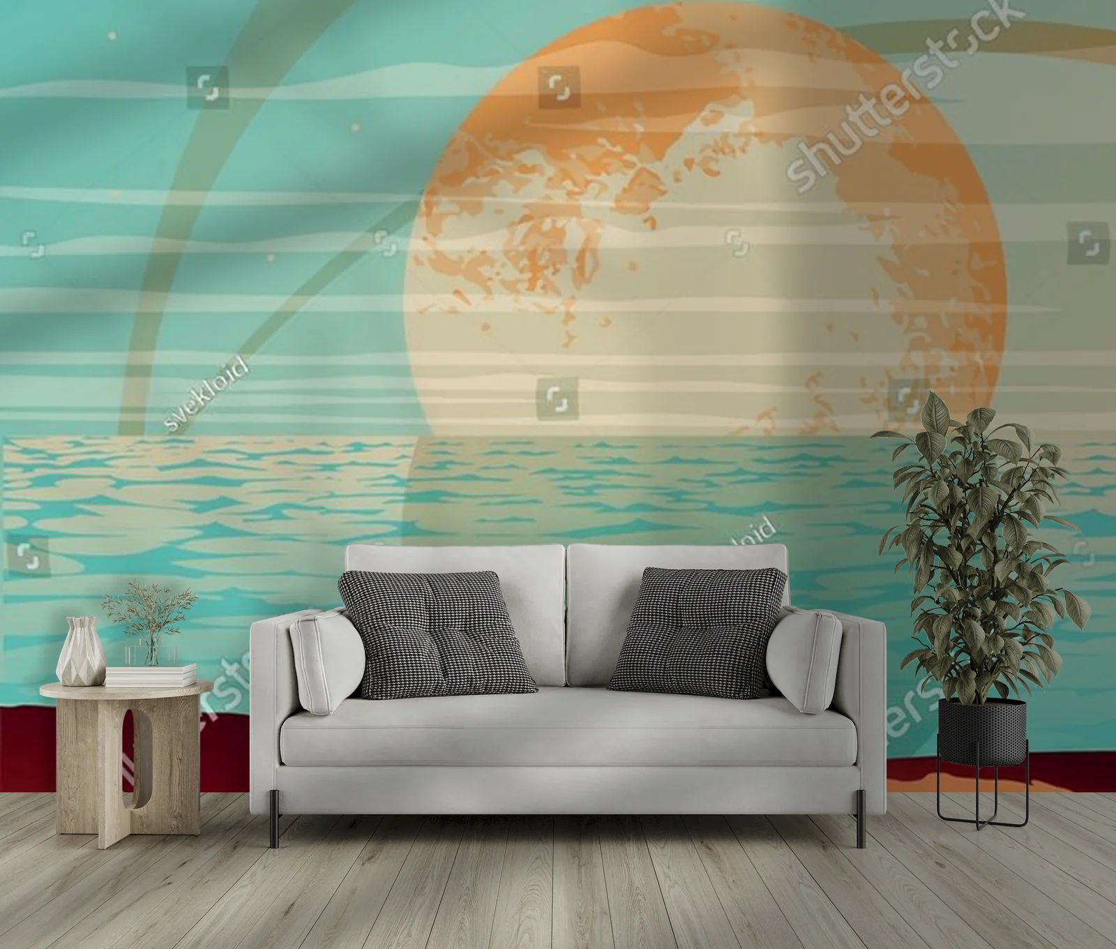 Kosmiczna panorama: ocean, piaski i nieznane planety