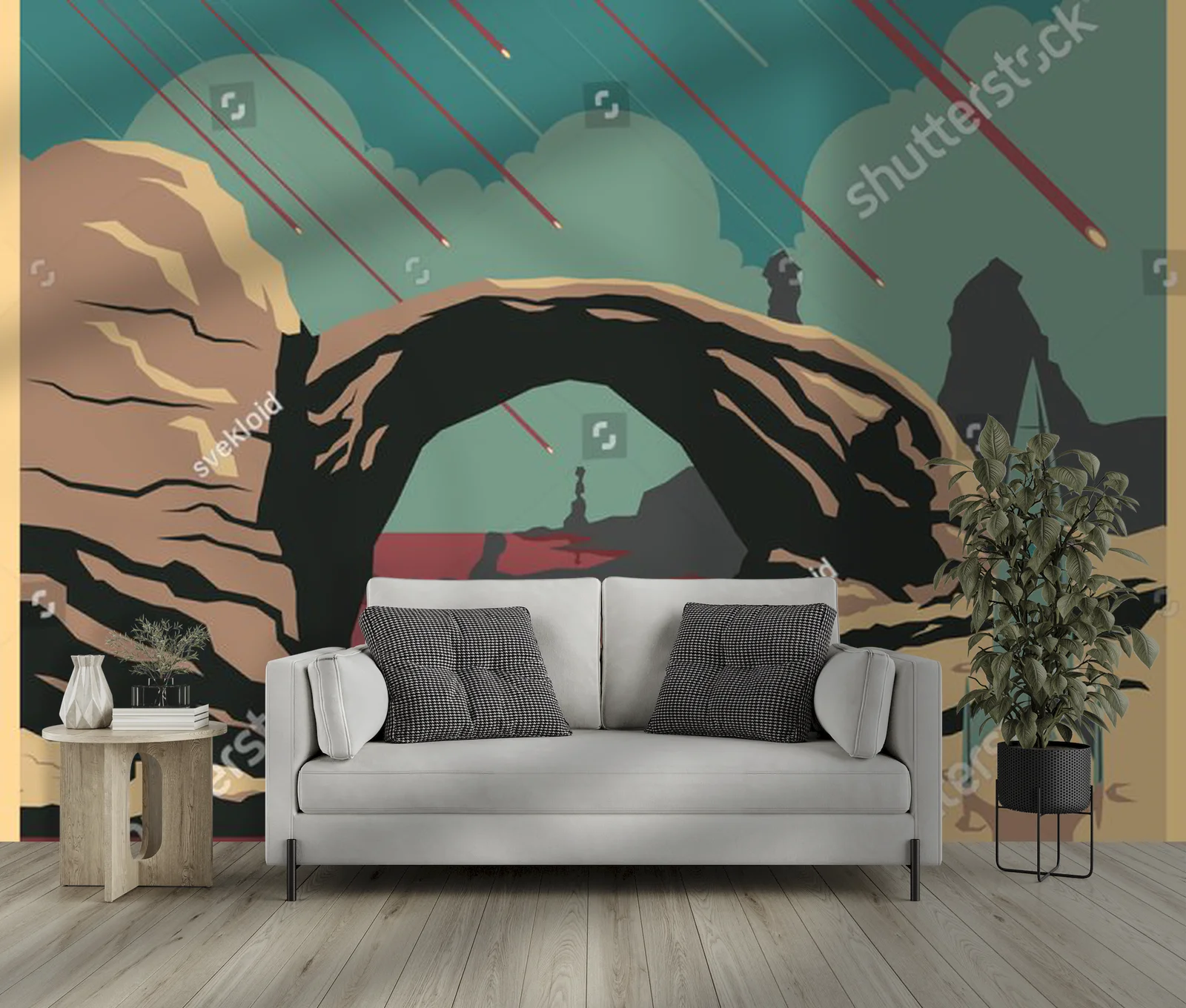 Kosmiczna podróż w retro futurystycznym stylu