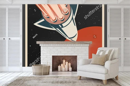 Kosmiczna podróż do Marsa w retro stylu