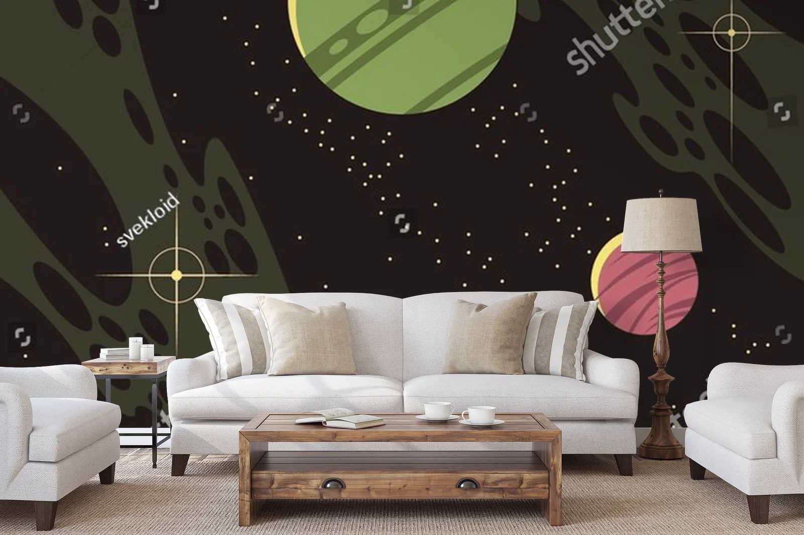 Astronomia w retro stylu: Kosmiczna kompozycja