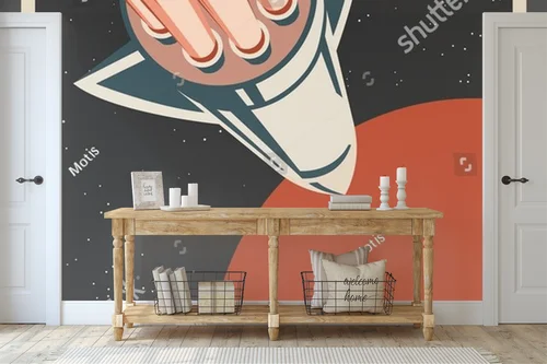 Kosmiczna podróż do Marsa w retro stylu