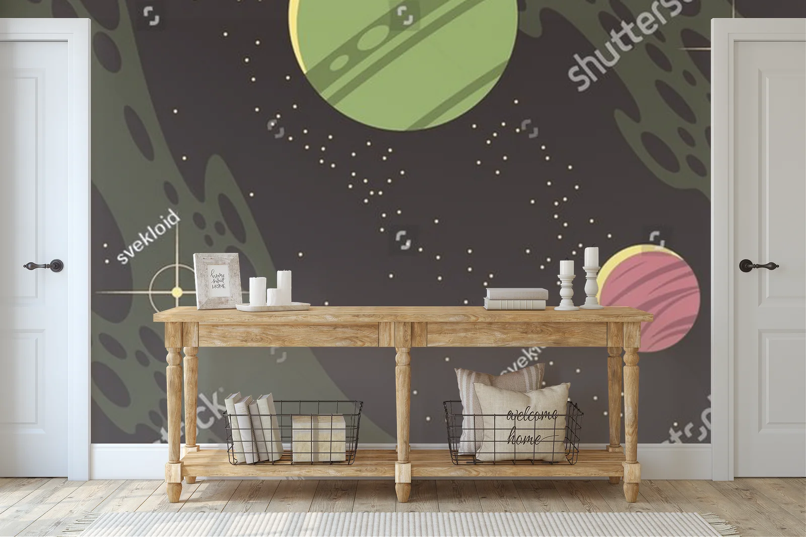 Astronomia w retro stylu: Kosmiczna kompozycja