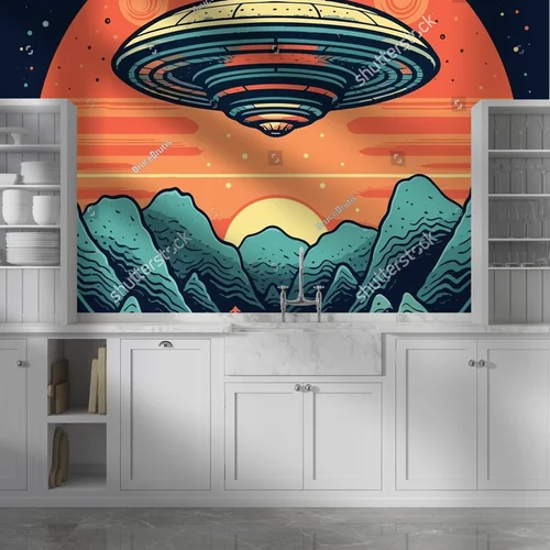 Kosmiczna podróż w stylu retro z UFO