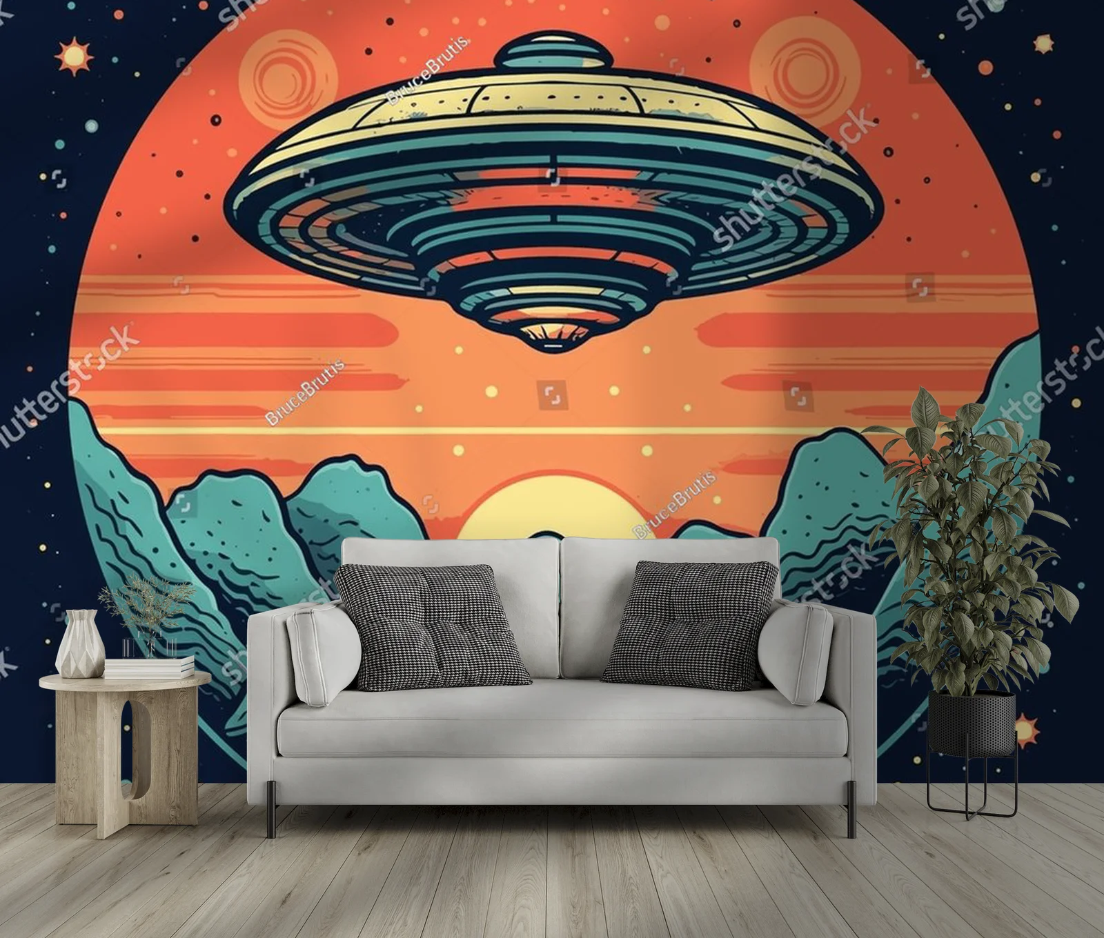 Kosmiczna podróż w stylu retro z UFO