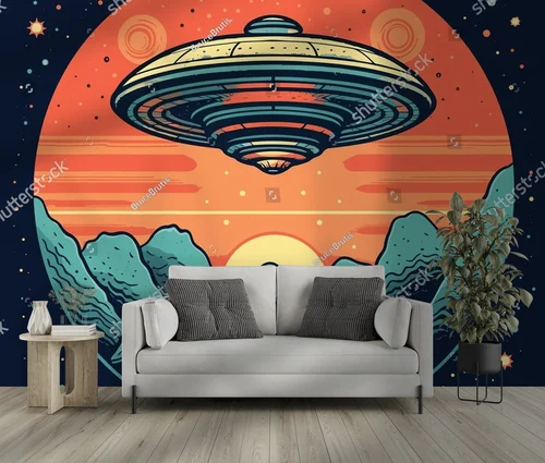 Kosmiczna podróż w stylu retro z UFO