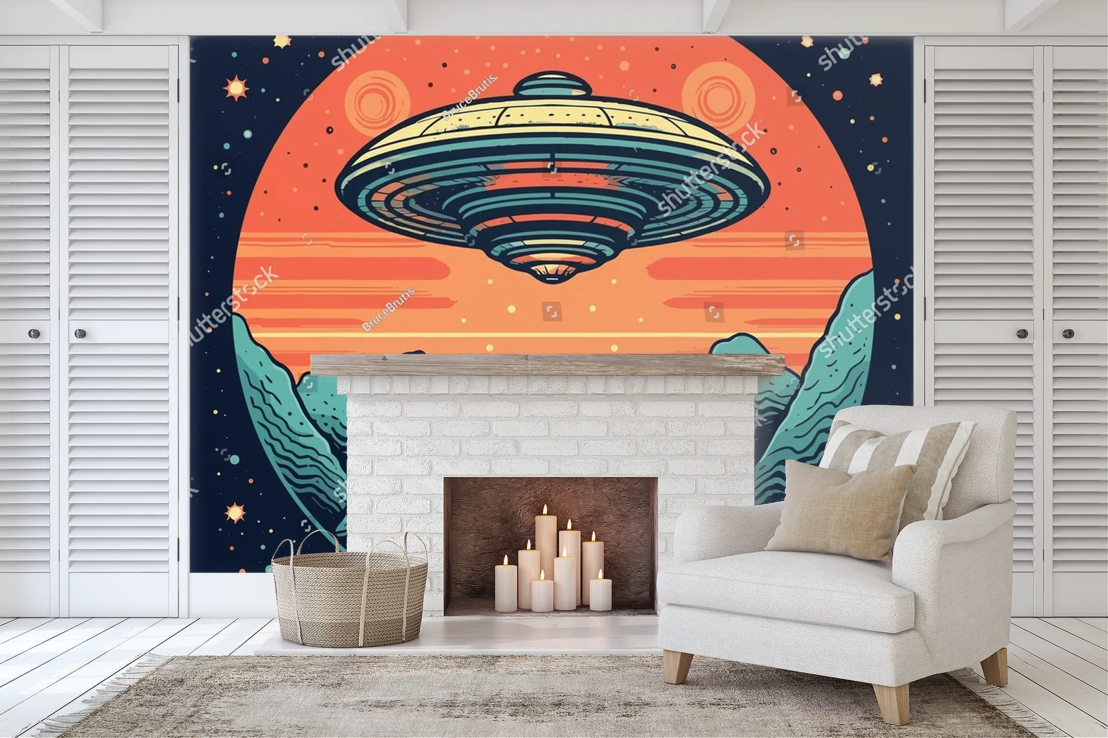 Kosmiczna podróż w stylu retro z UFO