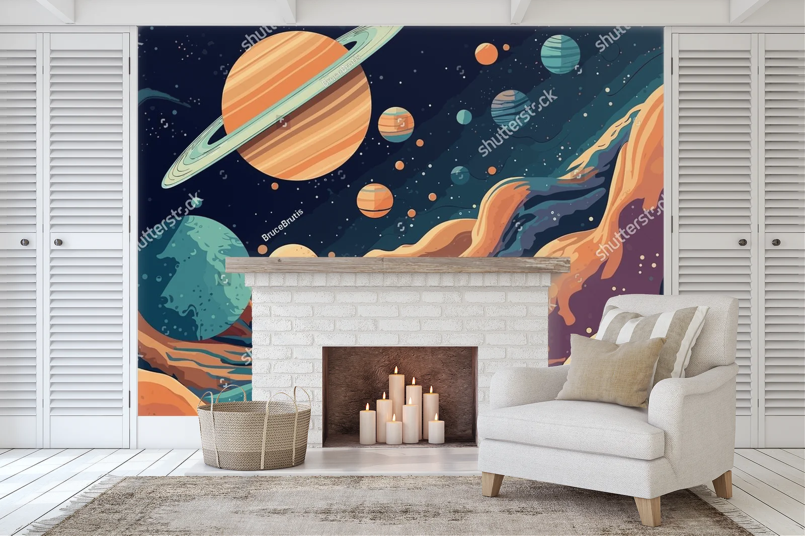 Kosmiczna podróż w retro stylu: ilustracje planet