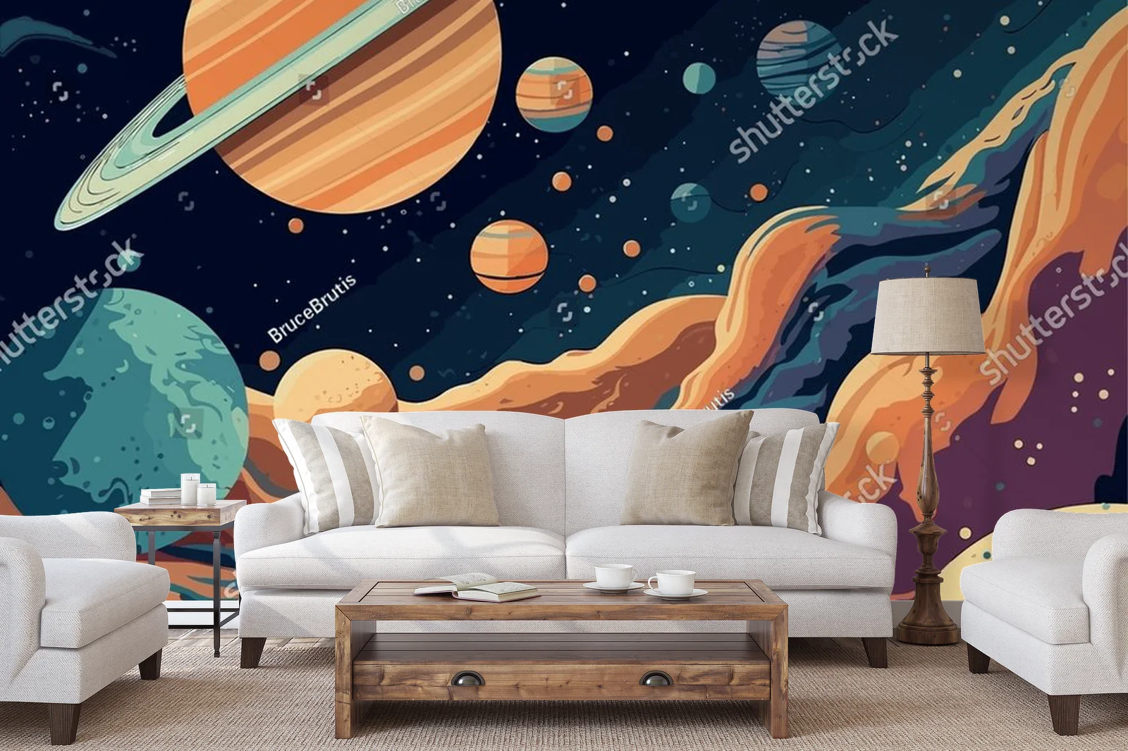 Kosmiczna podróż w retro stylu: ilustracje planet