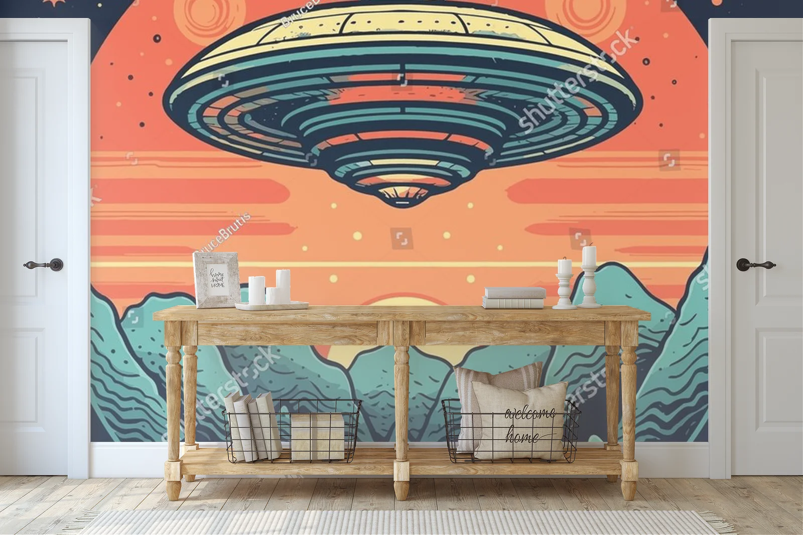 Kosmiczna podróż w stylu retro z UFO