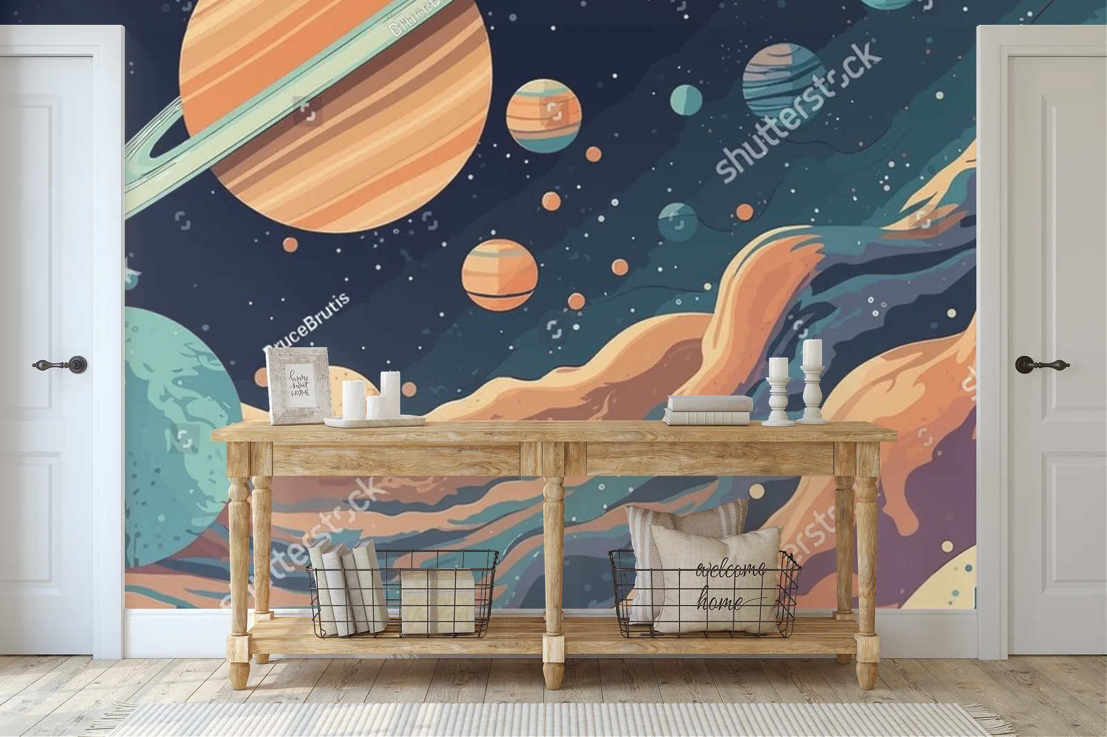 Kosmiczna podróż w retro stylu: ilustracje planet