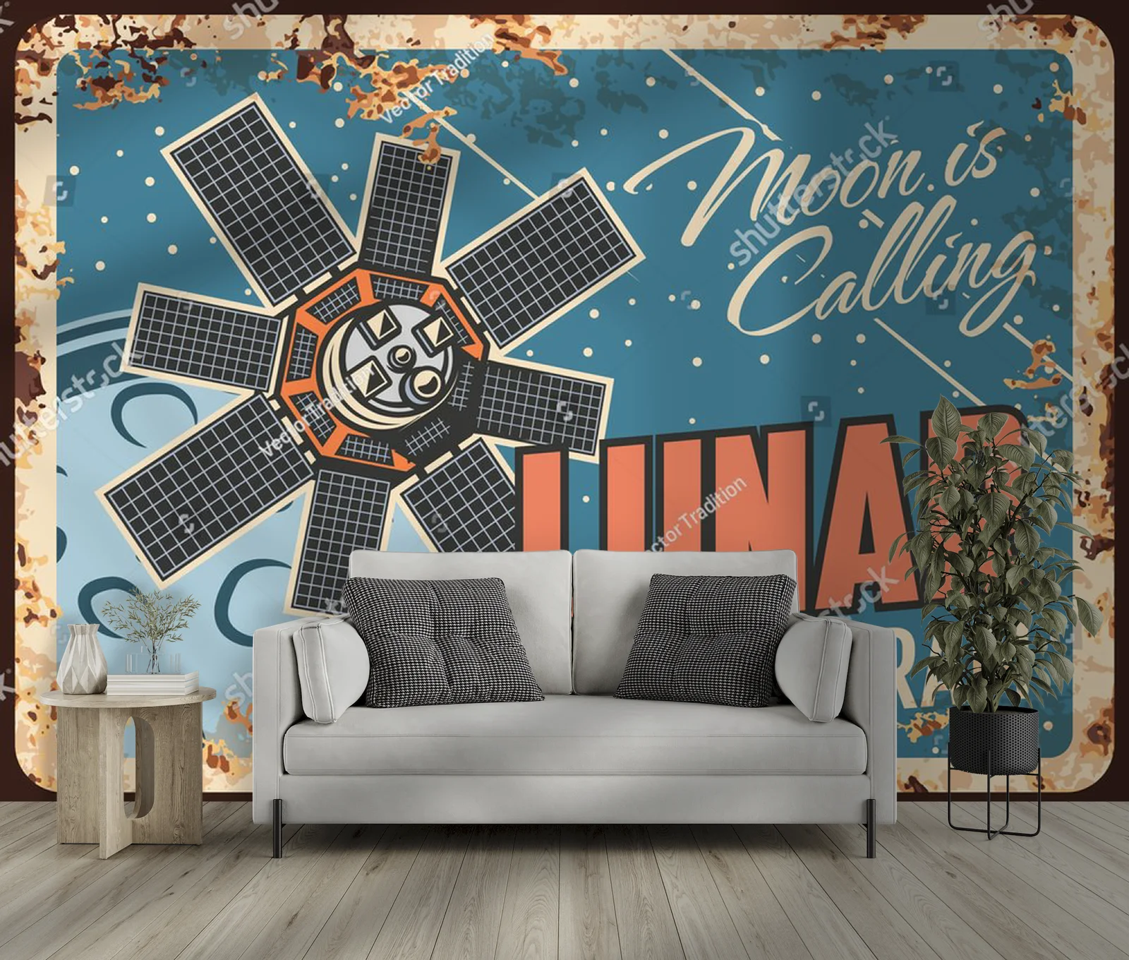 Lunar Explorations in Rusty Galaxy Hues