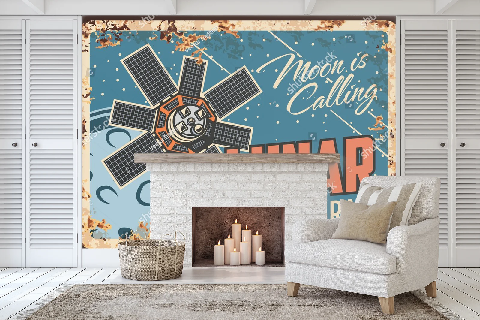 Lunar Explorations in Rusty Galaxy Hues
