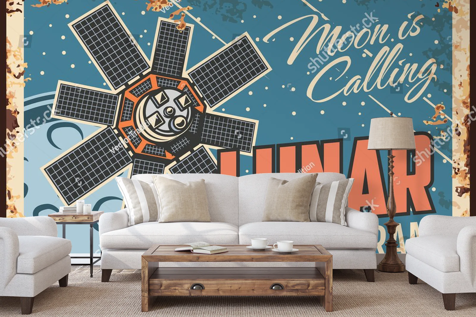Lunar Explorations in Rusty Galaxy Hues