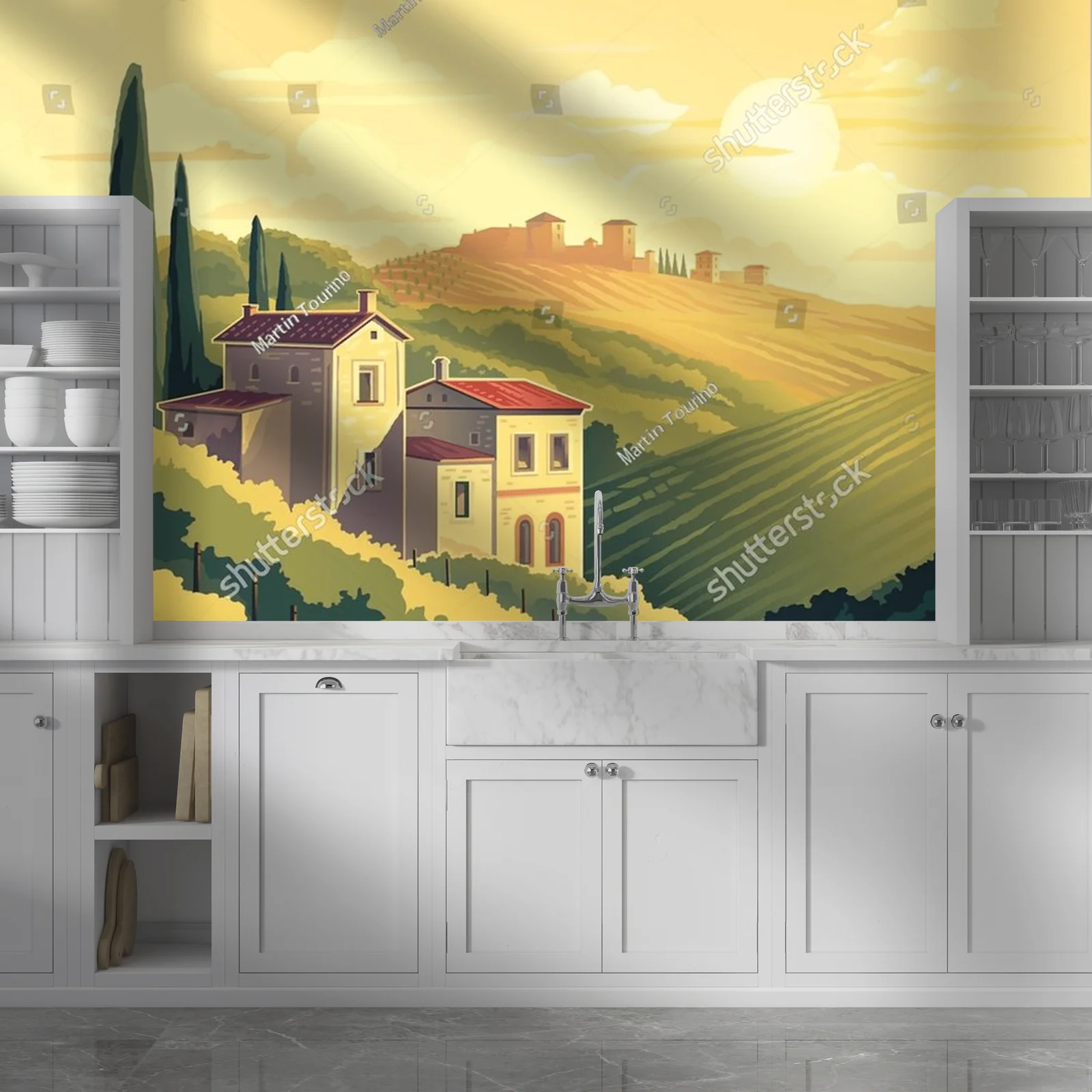 Sielski krajobraz letniego Tuscan