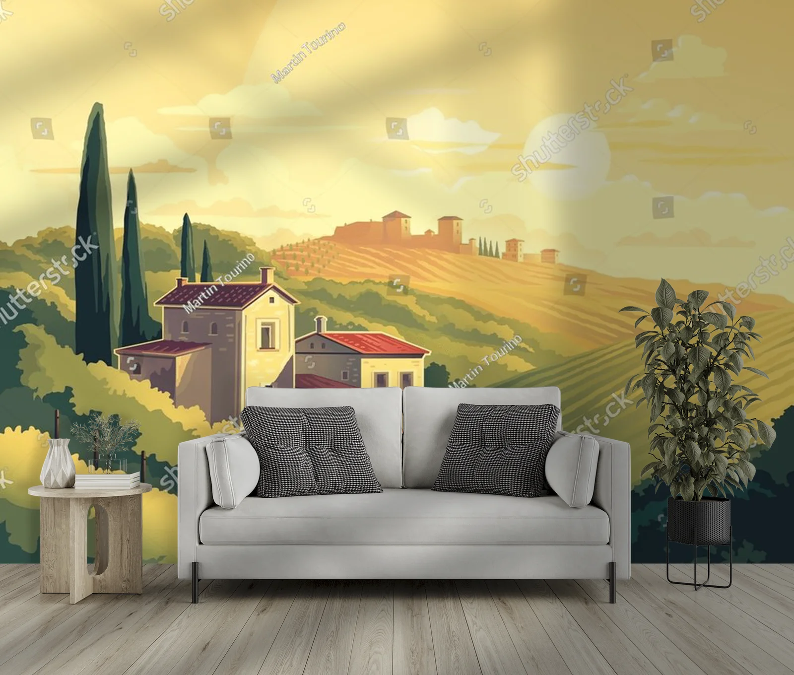 Sielski krajobraz letniego Tuscan
